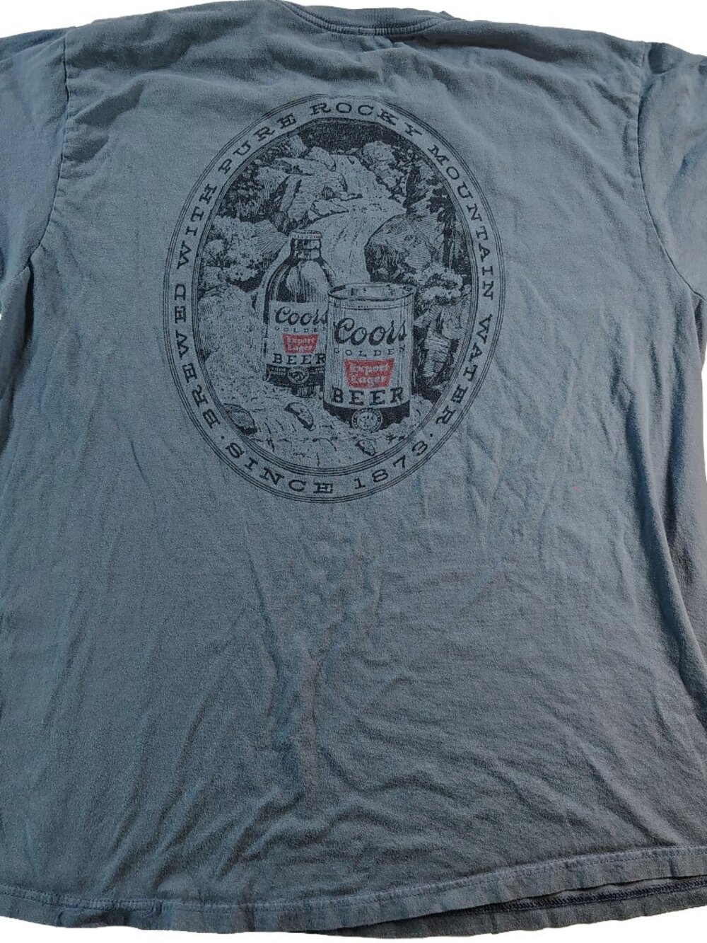 Men's XL Navy Blue Short Sleeve Tee Luv Banquet Coors Graphic T-Shirt